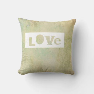 Typografie Liebe Zitat Kissen Pastellfarben