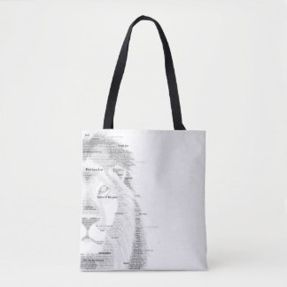 Typografie-Löwe Tasche