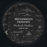 Typografie Mathematics Class of 2023 Abschluss Pappteller<br><div class="desc">Große Abschluss--Papier-Teller für Ihre Feier. Illustriert und entworfen von Patricia Alvarez.</div>