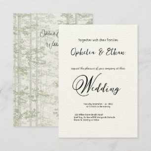 Typografie - Minimalistische Hochzeitseinladung Einladung