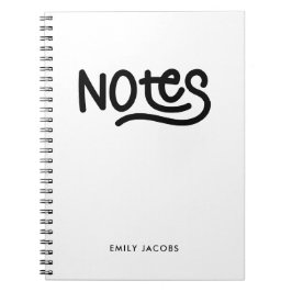 Typografie Minimalistischer Fettschrift Notizblock