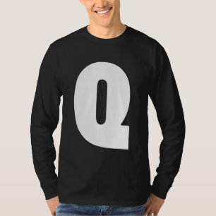 Typografie mit feinem Display Letter Q Alphabet T-Shirt