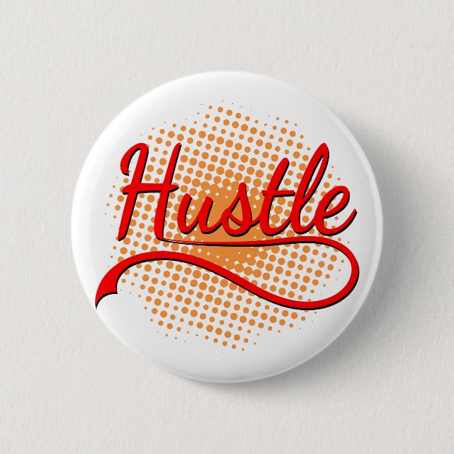 Typografie mit Orange Vortex Button (Vorderseite)