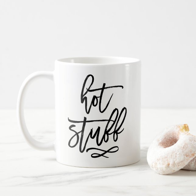 Typografie mit schwarzer Brush - Tasse (Mit Donut)