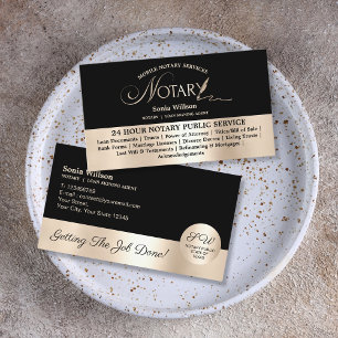 Typografie Mobile Notary & Loan Signing Agent Law Visitenkarte