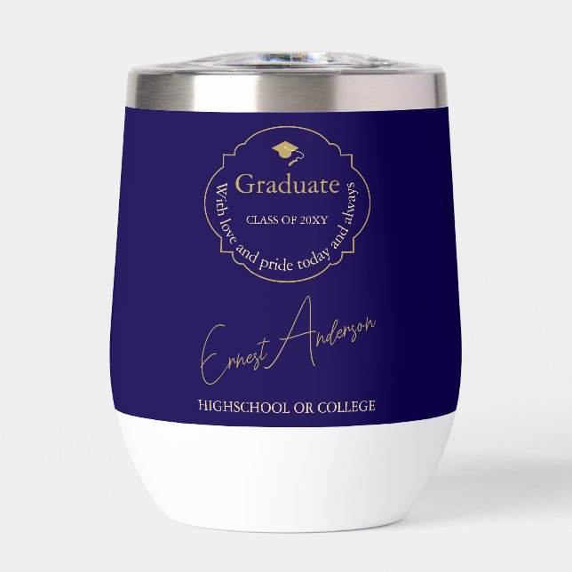 Typografie Moderne Elegant Grad Graduate Abschluss (Vorderseite)