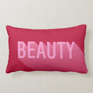 Typografie Moderne rosa Schönheit Lendenkissen