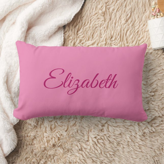 Typografie Moderner Individuelle Name Vorlage Rosa Lendenkissen (Decke)