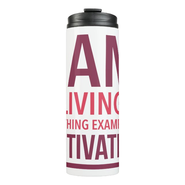 Typografie Motivierend Thermal Tumbler Thermosbecher (Vorderseite)