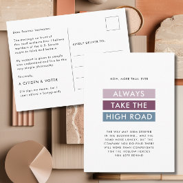 Typografie nimmt den Weg für Senatoren Postkarte