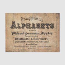 Typografie-Papiertücher für Decoupage Möbel Seidenpapier