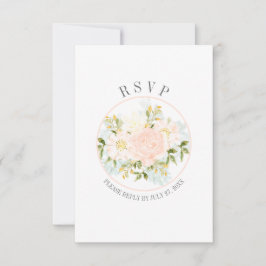 Typografie Peach-Rose Vertikale Rahmen-UAWG RSVP Karte