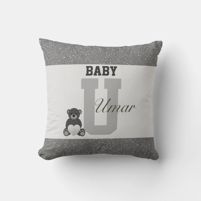 Typografie-personalisierte Kissen (Vorderseite)