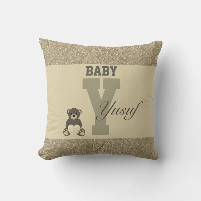 Typografie-personalisierte Kissen (Vorderseite)