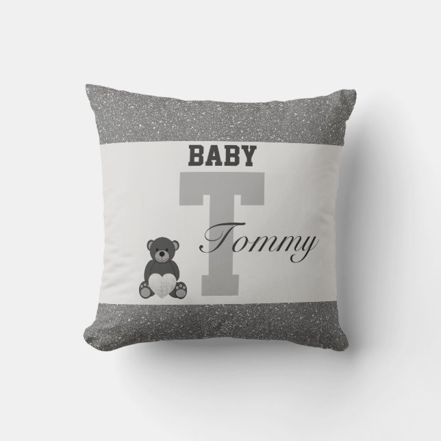 Typografie-personalisierte Kissen (Vorderseite)