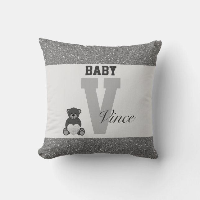 Typografie-personalisierte Kissen (Vorderseite)