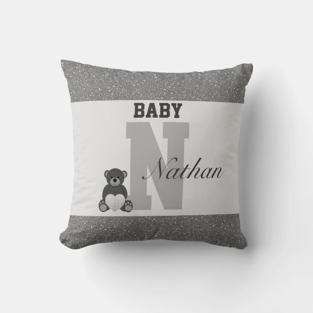 Typografie-personalisierte Kissen (Vorderseite)