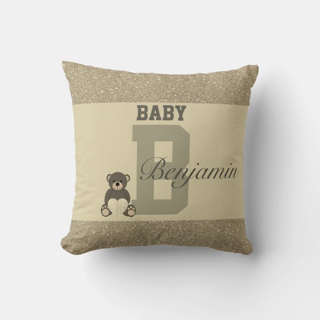 Typografie-personalisierte Kissen (Vorderseite)