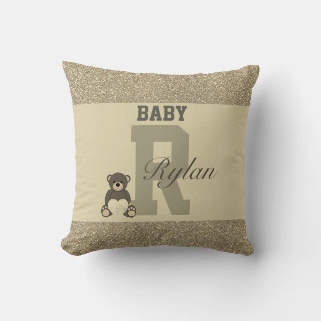 Typografie-personalisierte Kissen (Vorderseite)