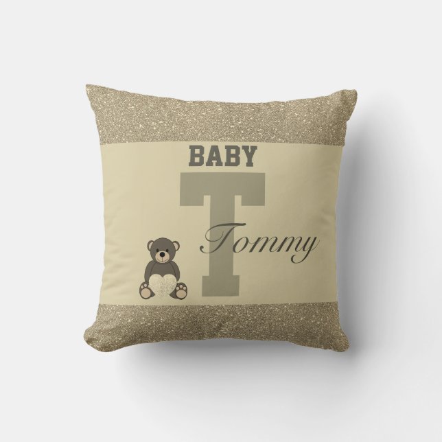 Typografie-personalisierte Kissen (Vorderseite)