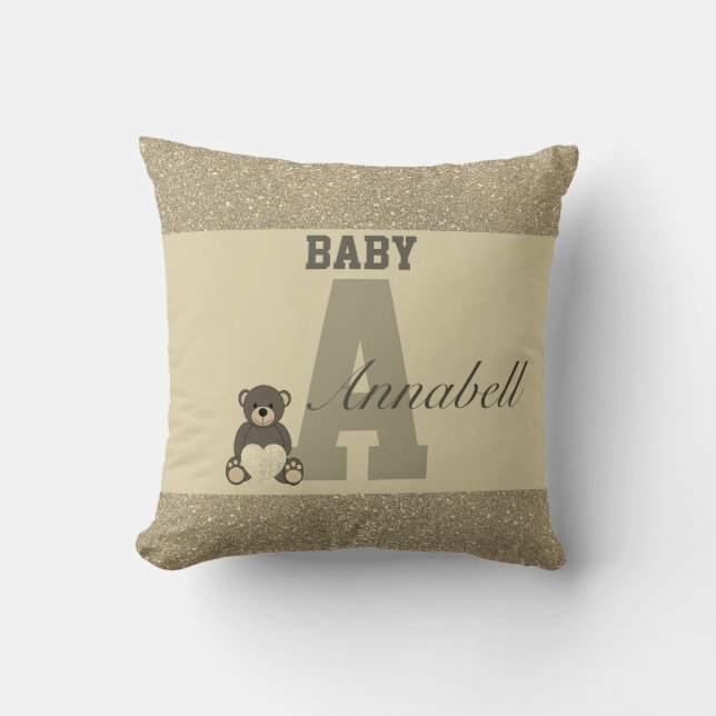 Typografie-personalisierte Kissen (Vorderseite)