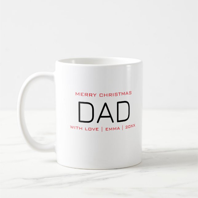 Typografie, Phantastischer Vater Weihnachten Kaffeetasse (Links)