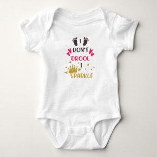 Typografie Pink Girly Baby Glam Niedlich Girl Strampler
