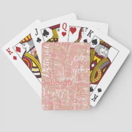 Typografie Pinkische Namen Dusty Rose Spielkarten