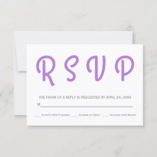 Typografie polka dot lavender weded RSVP