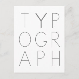 Typografie Postkarte