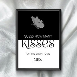 Typografie rät, wie viele Küsse Bridgame Poster