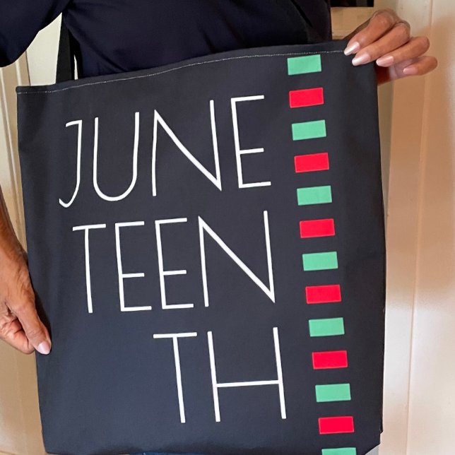 Typografie Red Black Green Juneteenth Tasche (Von Creator hochgeladen)