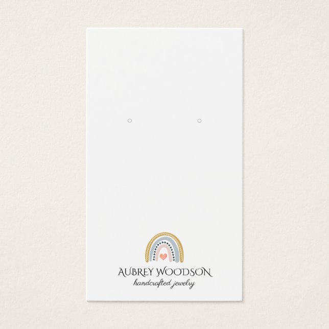 Typografie-Regenbogenlogo Schmuck-Anzeige (Vorderseite)