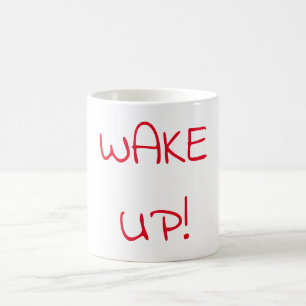 Typografie rot geweckt kaffeetasse