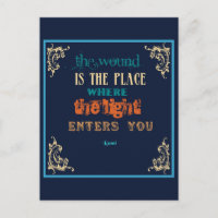 Typografie Rumi Zitat - Die Wunde