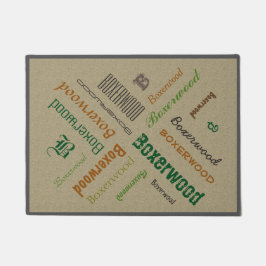Typografie Sammeln jeden Familiennamen einer belie Fußmatte