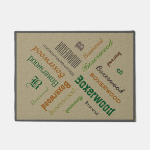 Typografie Sammeln jeden Familiennamen einer belie Fußmatte