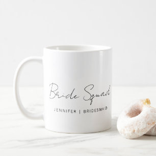 Typografie Schrift Braut Squad Brautjungfer Kaffeetasse