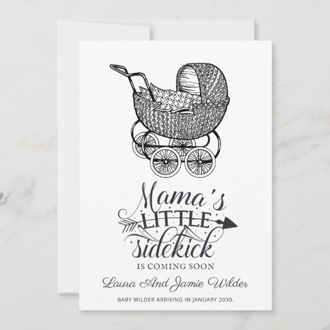 Typografie Schwangerschaft Ankündigung (Vorderseite)