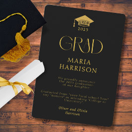 Typografie Schwarz und Gold Keine Ankündigung von