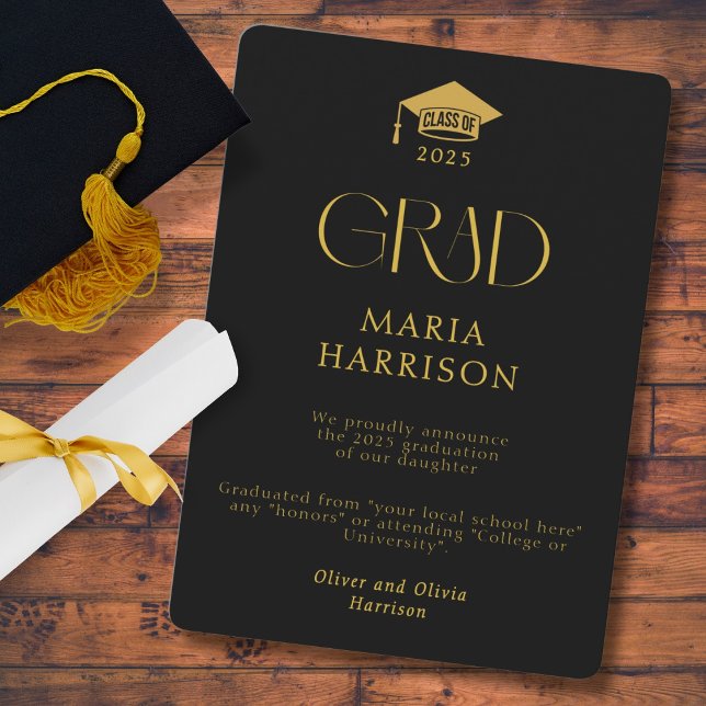 Typografie Schwarz und Gold Keine Ankündigung von  (Von Creator hochgeladen)