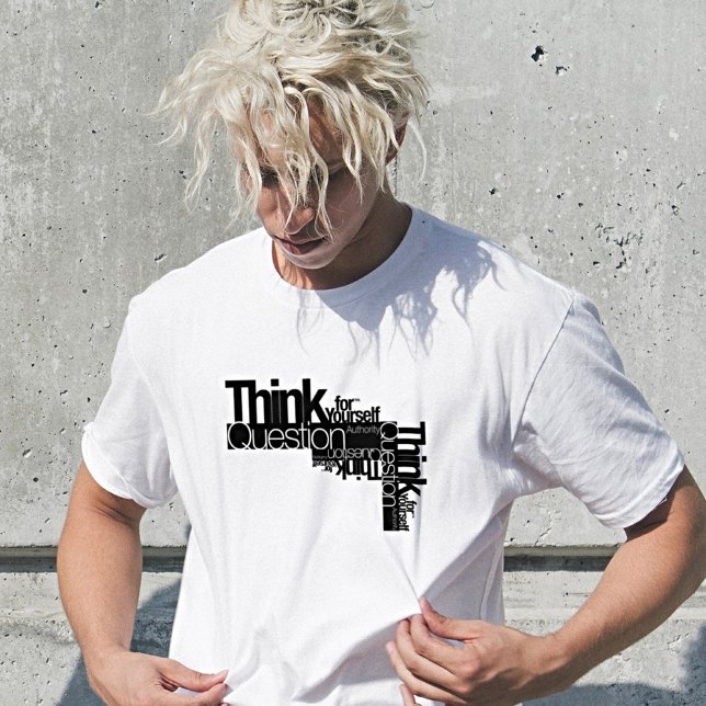 Typografie Schwarz und Weiß Inspiration T-Shirt (Von Creator hochgeladen)