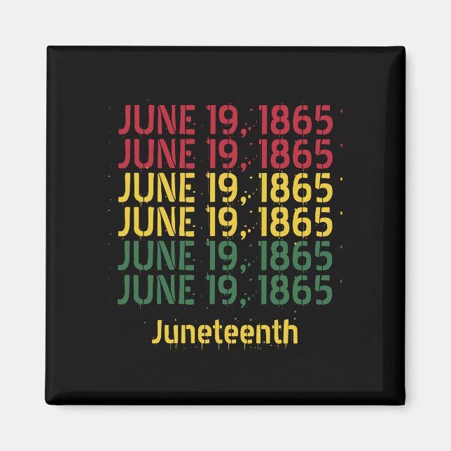 Typografie Schwarze Geschichte 19. Juni 1865 19. Magnet (Vorne)