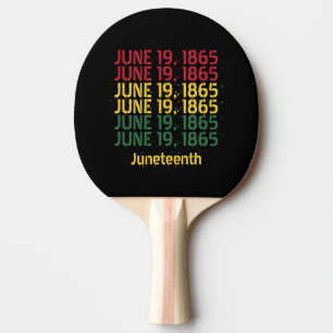 Typografie Schwarze Geschichte 19. Juni 1865 19. Tischtennis Schläger