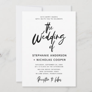 Typografie Script Brush Stroke Einladung