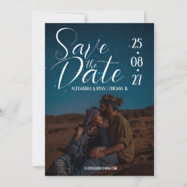 Typografie Script Foto Overlay Hochzeit Save The Date