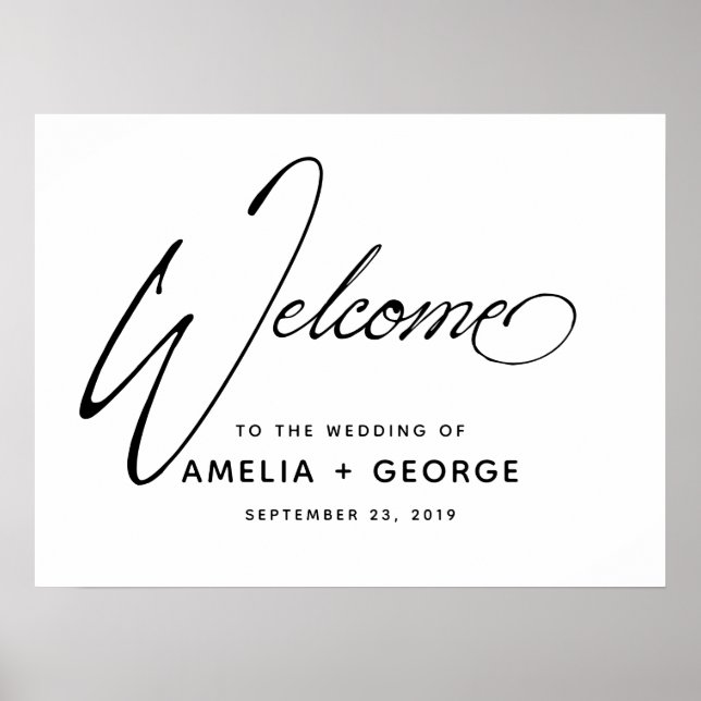 Typografie Script Natural Handwriting Poster (Vorne)