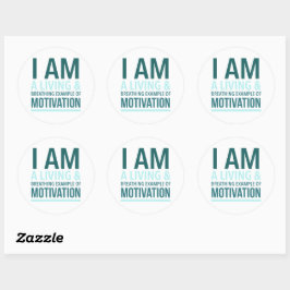 Typografie-Selbstmotivation-Aufkleber Runder Aufkleber