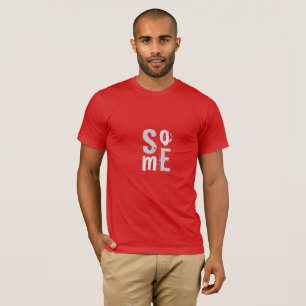 Typografie Social Media Cool Silver Print T-Shirt