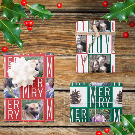 Typografie Square Fotos Traditionelle Farben Geschenkpapier Set